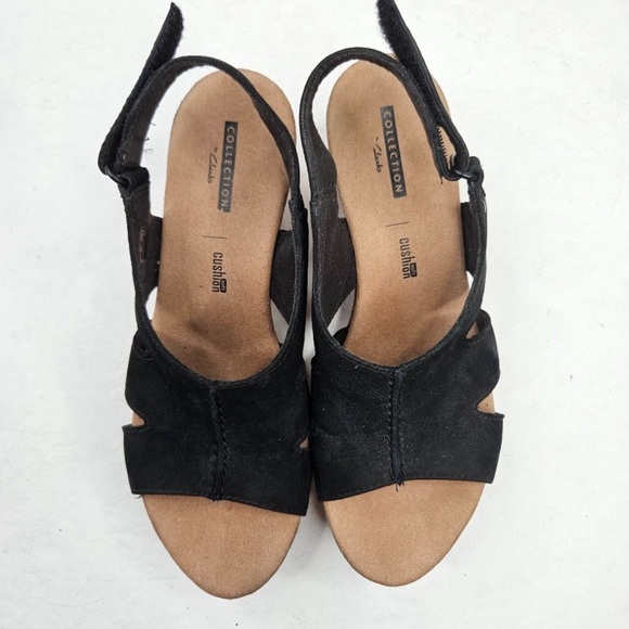 EUC Clarks Suede Wedges - Picture 6 of 11